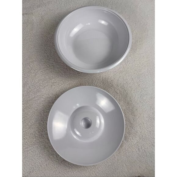 Thunder Group 8011TR 80 oz Longevity Pattern Melamine Serving Bowl w/Lid - Picture 5 of 10